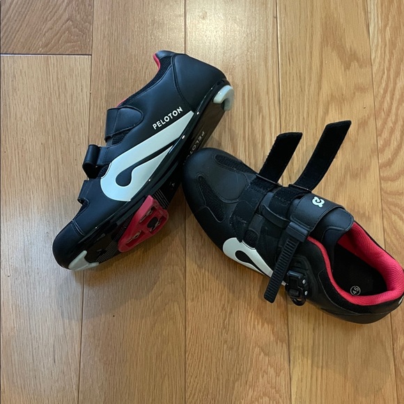 Peloton Bike Shoes - Black, White, and Pink - Picture 1 of 1